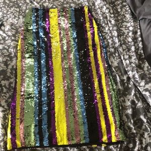 Multi colored sequin skirt